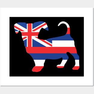 Chiweenie Dog Lover Hawaii Flag Posters and Art